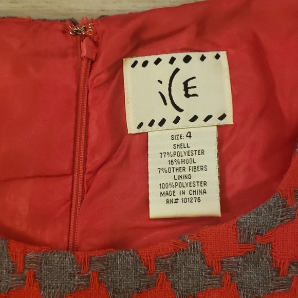 Knitted Red & Grey Dress - Picture 6 of 13